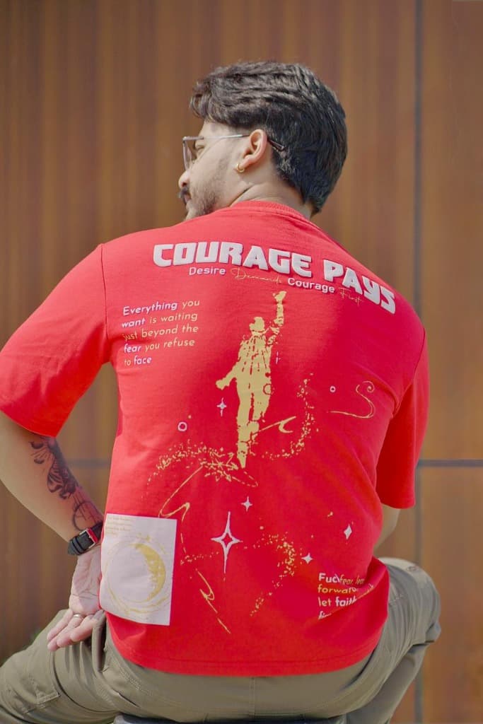 "Courage Pays" Oversized Tee alternate
