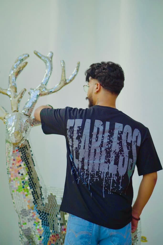 "Fearless" Graphic Oversized Tee